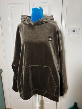 Alo Yoga Velour Baller Ribbed Hoodie Medium